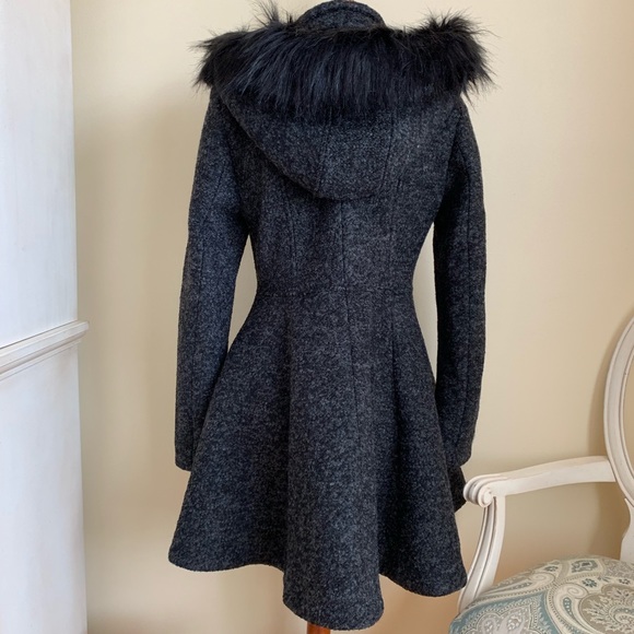 Liz Claiborne Boucle Hooded Midweight Swing Coat - Picture 3 of 3